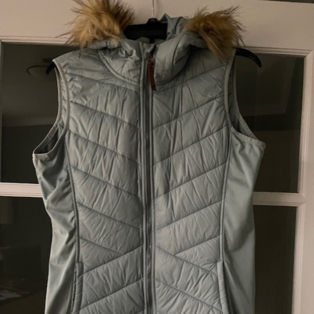Women's Vest with Fur around hood